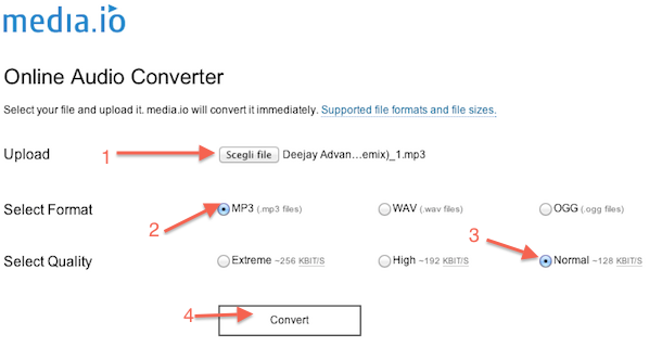 convertitore mp3 online