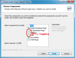 Installazione Exact Audio copy